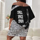 Katherine Johnson Off Shoulder Short Dress with Orbital Space Portrait, Historic NASA Launch Dates and Physics - African Pride