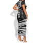 Katherine Johnson Short Sleeve Bodycon Dress with Orbital Space Portrait, Historic NASA Launch Dates and Physics - African Pride