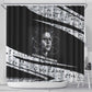 Katherine Johnson Shower Curtain with Orbital Space Portrait, Historic NASA Launch Dates and Physics - African Pride