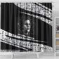 Katherine Johnson Shower Curtain with Orbital Space Portrait, Historic NASA Launch Dates and Physics - African Pride