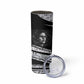 Katherine Johnson Skinny Tumbler with Orbital Space Portrait, Historic NASA Launch Dates and Physics - African Pride