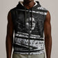 Katherine Johnson Sleeveless Zip Hoodie with Orbital Space Portrait, Historic NASA Launch Dates and Physics - African Pride