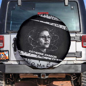 Katherine Johnson Spare Tire Cover with Orbital Space Portrait, Historic NASA Launch Dates and Physics - African Pride