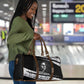 Katherine Johnson Travel Bag with Orbital Space Portrait, Historic NASA Launch Dates and Physics - African Pride