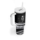Katherine Johnson Tumbler With Handle with Orbital Space Portrait, Historic NASA Launch Dates and Physics - African Pride