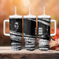Katherine Johnson Tumbler With Handle with Orbital Space Portrait, Historic NASA Launch Dates and Physics - African Pride