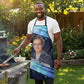 Katherine Johnson Apron with Galaxy Background, Hidden No More Quote and Rocket Brain Equation - African Pride