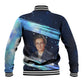 Katherine Johnson Baseball Jacket with Galaxy Background, Hidden No More Quote and Rocket Brain Equation - African Pride