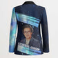 Katherine Johnson Blazer with Galaxy Background, Hidden No More Quote and Rocket Brain Equation - African Pride