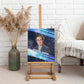 Katherine Johnson Canvas Wall Art with Galaxy Background, Hidden No More Quote and Rocket Brain Equation - African Pride
