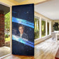 Katherine Johnson Door Cover with Galaxy Background, Hidden No More Quote and Rocket Brain Equation - African Pride