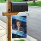 Katherine Johnson Garden Flag with Galaxy Background, Hidden No More Quote and Rocket Brain Equation - African Pride