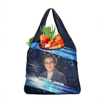 Katherine Johnson Grocery Bag with Galaxy Background, Hidden No More Quote and Rocket Brain Equation - African Pride
