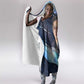 Katherine Johnson Hooded Blanket with Galaxy Background, Hidden No More Quote and Rocket Brain Equation - African Pride