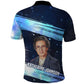 Katherine Johnson Polo Shirt with Galaxy Background, Hidden No More Quote and Rocket Brain Equation - African Pride