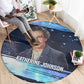 Katherine Johnson Round Carpet with Galaxy Background, Hidden No More Quote and Rocket Brain Equation - African Pride