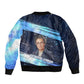 Katherine Johnson Sleeve Zip Bomber Jacket with Galaxy Background, Hidden No More Quote and Rocket Brain Equation - African Pride