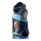 Katherine Johnson Sleeveless Hoodie with Galaxy Background, Hidden No More Quote and Rocket Brain Equation - African Pride