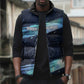 Katherine Johnson Sleeveless Puffer Jacket with Galaxy Background, Hidden No More Quote and Rocket Brain Equation - African Pride