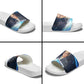 Katherine Johnson Slide Sandals with Galaxy Background, Hidden No More Quote and Rocket Brain Equation - African Pride