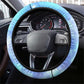 Katherine Johnson Steering Wheel Cover with Galaxy Background, Hidden No More Quote and Rocket Brain Equation - African Pride