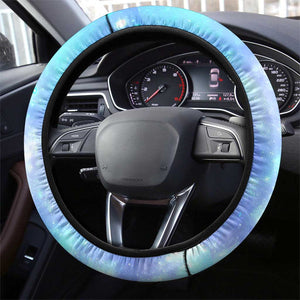 Katherine Johnson Steering Wheel Cover with Galaxy Background, Hidden No More Quote and Rocket Brain Equation - African Pride