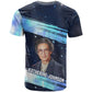 Katherine Johnson T shirt with Galaxy Background, Hidden No More Quote and Rocket Brain Equation - African Pride