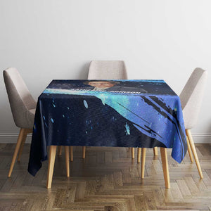 Katherine Johnson Tablecloth with Galaxy Background, Hidden No More Quote and Rocket Brain Equation - African Pride