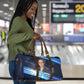 Katherine Johnson Travel Bag with Galaxy Background, Hidden No More Quote and Rocket Brain Equation - African Pride