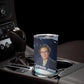 Katherine Johnson Tumbler Cup with Galaxy Background, Hidden No More Quote and Rocket Brain Equation - African Pride