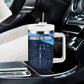 Katherine Johnson Tumbler With Handle with Galaxy Background, Hidden No More Quote and Rocket Brain Equation - African Pride