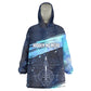 Katherine Johnson Wearable Blanket Hoodie with Galaxy Background, Hidden No More Quote and Rocket Brain Equation - African Pride