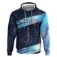 Katherine Johnson Zip Hoodie with Galaxy Background, Hidden No More Quote and Rocket Brain Equation - African Pride