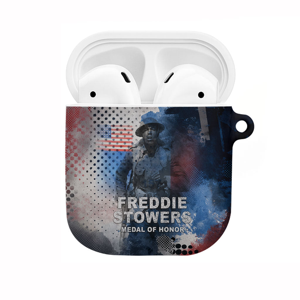 Freddie Stowers AirPods Case African American Military Hero - Medal Of Honor 157th Infantry Division
