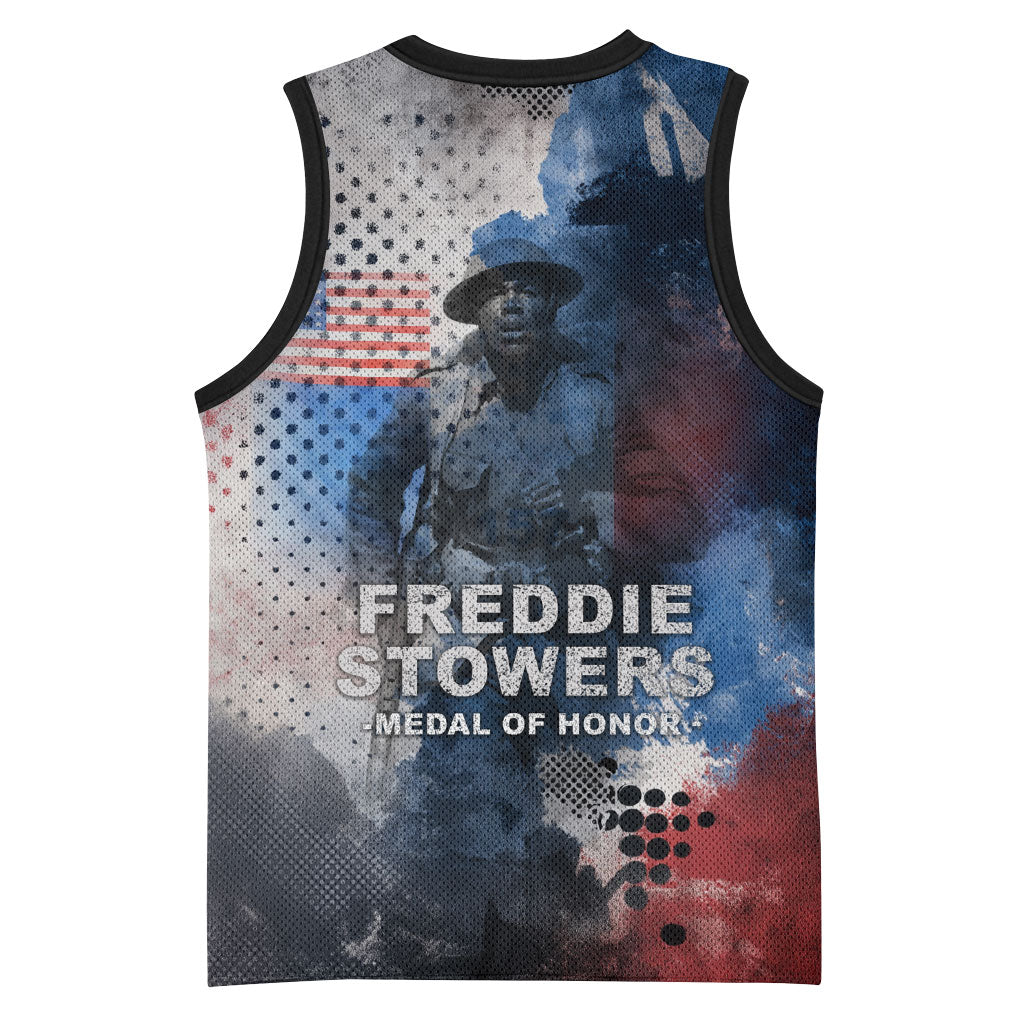 Freddie Stowers Basketball Jersey African American Military Hero - Medal Of Honor 157th Infantry Division