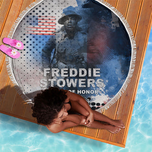 Freddie Stowers Beach Blanket African American Military Hero - Medal Of Honor 157th Infantry Division