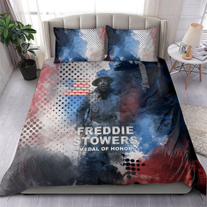 Freddie Stowers Bedding Set African American Military Hero - Medal Of Honor 157th Infantry Division