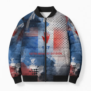 Freddie Stowers Bomber Puffer Jacket African American Military Hero - Medal Of Honor 157th Infantry Division