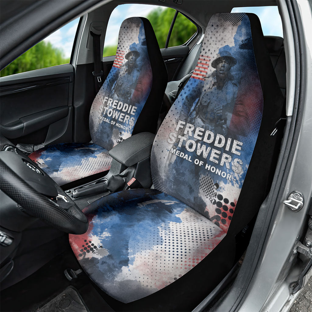 Freddie Stowers Car Seat Cover African American Military Hero - Medal Of Honor 157th Infantry Division
