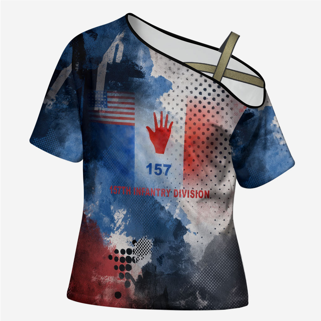 Freddie Stowers Cross Shoulder Shirt African American Military Hero - Medal Of Honor 157th Infantry Division