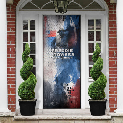 Freddie Stowers Door Cover African American Military Hero - Medal Of Honor 157th Infantry Division
