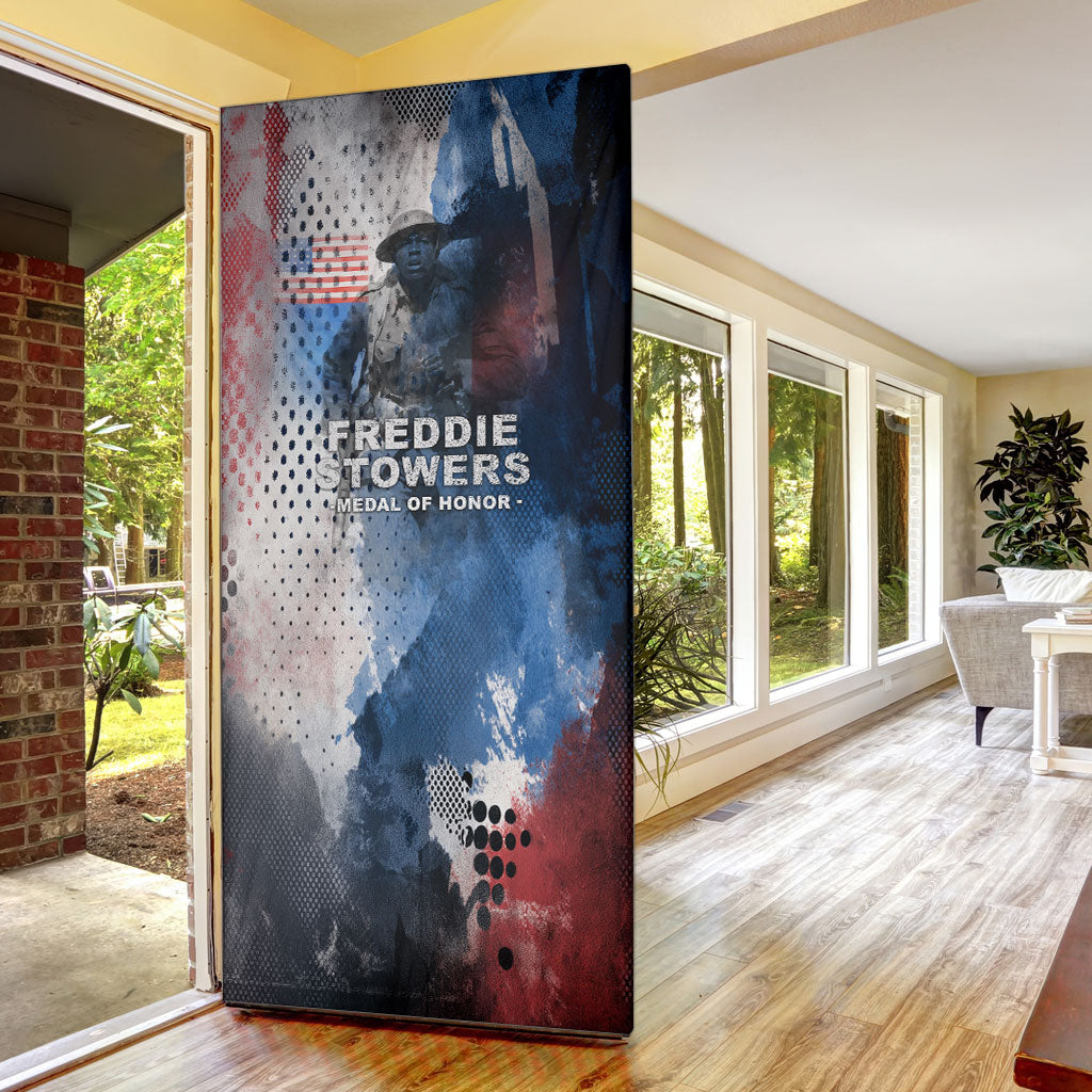 Freddie Stowers Door Cover African American Military Hero - Medal Of Honor 157th Infantry Division