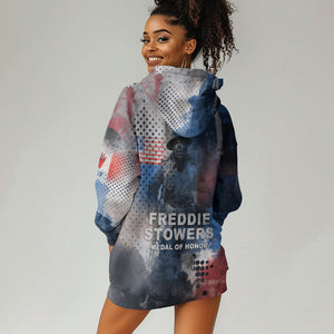 Freddie Stowers Hoodie Dress African American Military Hero - Medal Of Honor 157th Infantry Division