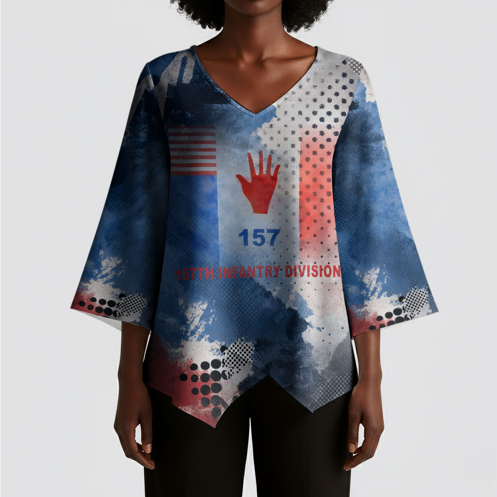 Freddie Stowers Kimono Sleeve Blouse African American Military Hero - Medal Of Honor 157th Infantry Division