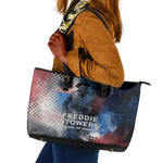Freddie Stowers Leather Tote Bag African American Military Hero - Medal Of Honor 157th Infantry Division