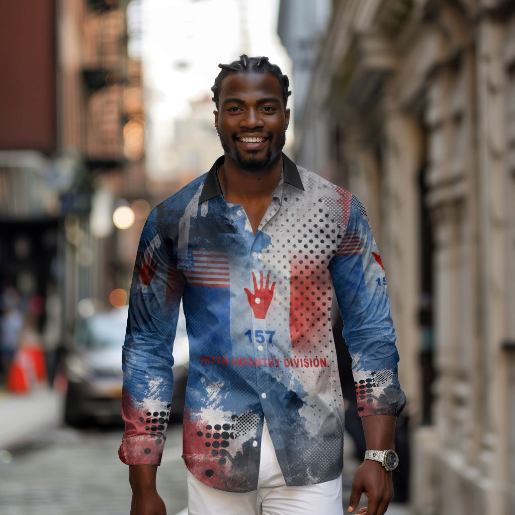 Freddie Stowers Long Sleeve Button Shirt African American Military Hero - Medal Of Honor 157th Infantry Division