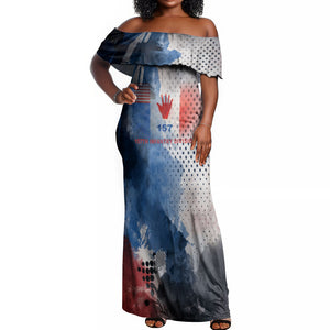 Freddie Stowers Off Shoulder Maxi Dress African American Military Hero - Medal Of Honor 157th Infantry Division