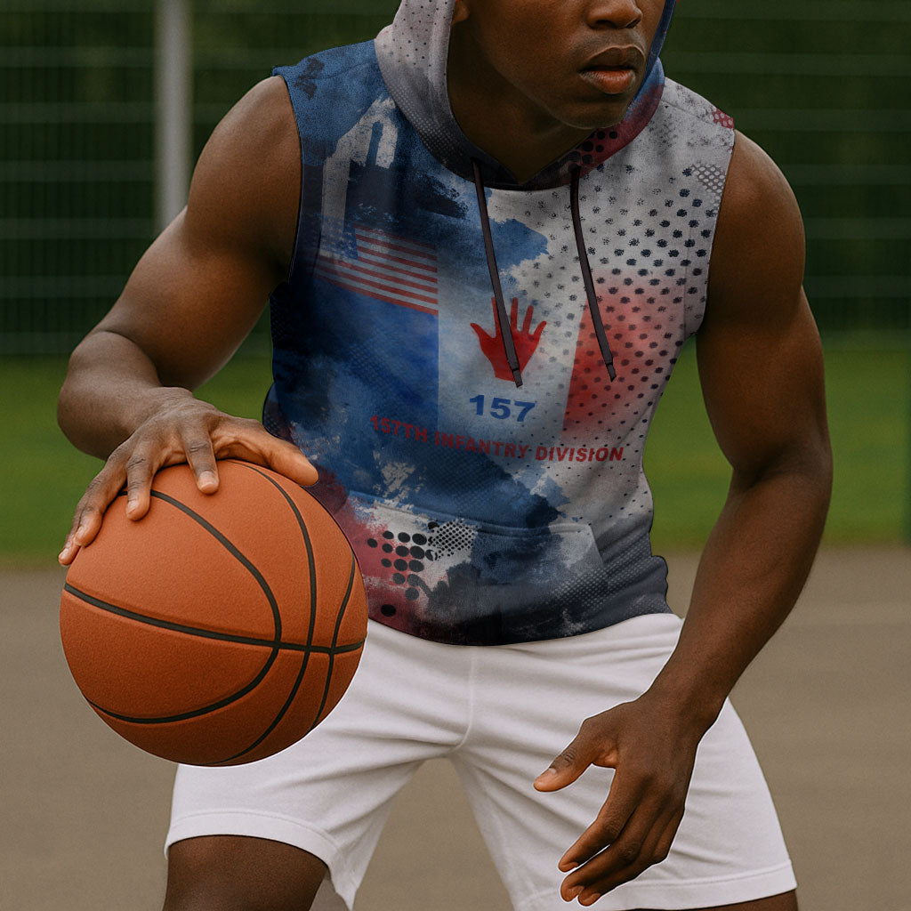 Freddie Stowers Sleeveless Hoodie African American Military Hero - Medal Of Honor 157th Infantry Division
