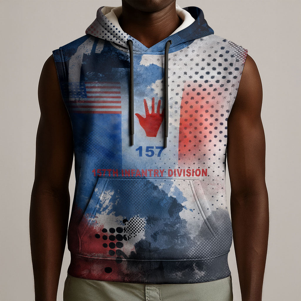 Freddie Stowers Sleeveless Hoodie African American Military Hero - Medal Of Honor 157th Infantry Division