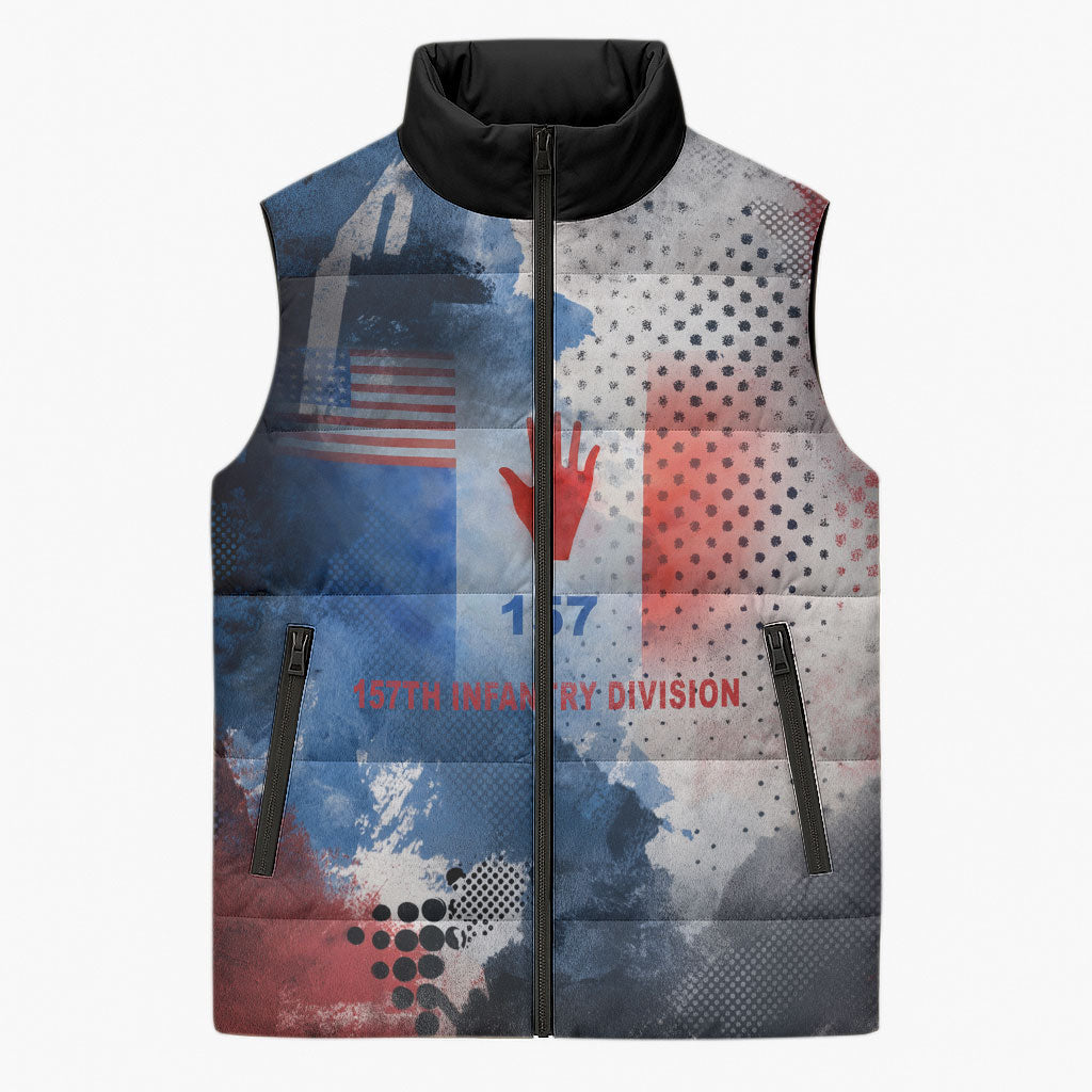 Freddie Stowers Sleeveless Puffer Jacket African American Military Hero - Medal Of Honor 157th Infantry Division